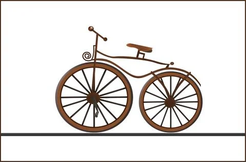 Bike's history, bone shaker. Stock Illustration