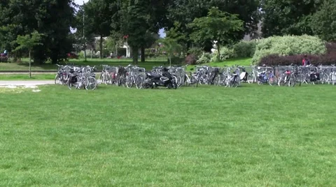 Bikes in Holland Stock Footage 29229124