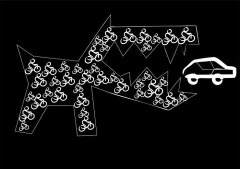 Bikes Stock Illustration