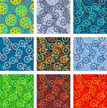 Bikes pattern Stock Illustration