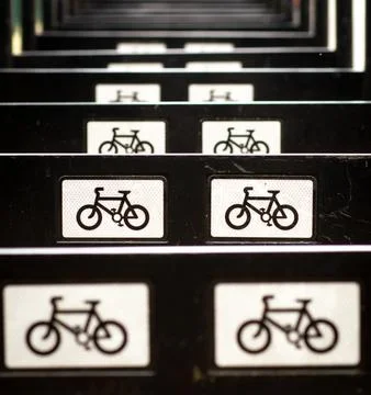 Bikes in perspective 写真素材