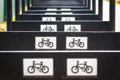 Bikes in perspective Stock Photos