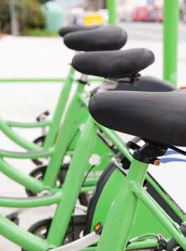 Bikes for rent Stock Photos