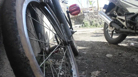 Bikes at Rest Stock Footage 33528629