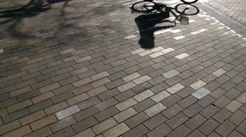 Bikes shadows Video stock 22182774