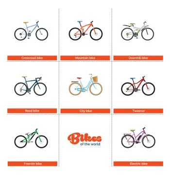 Bikes of the World Stock-Illustration