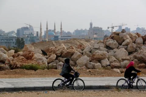 Biking Beirut Stock Photos
