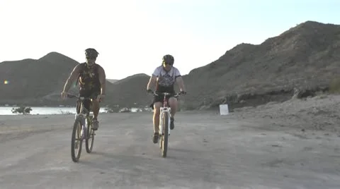 Biking In The Hills Stock Footage 22102188