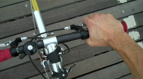 Biking Over The Brooklyn Bridge Stock Footage 512311