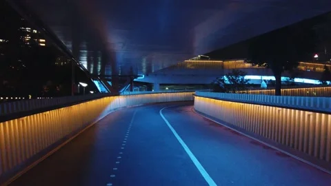 Biking Path in Shanghai Video stock 163724262