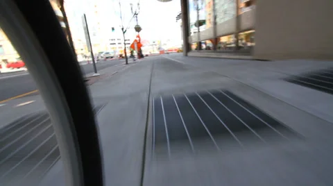 Biking POV City Stock Footage 31870288