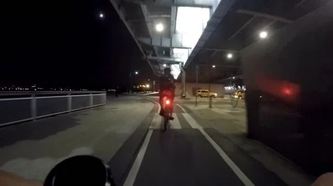 Biking By River With A Friend 스톡 동영상 54606420