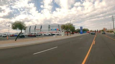 Biking to the Stadium Stock Footage 232945865
