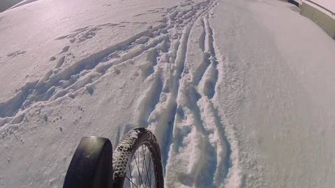 Biking on Sunny Winter Day Stock Footage 73506402