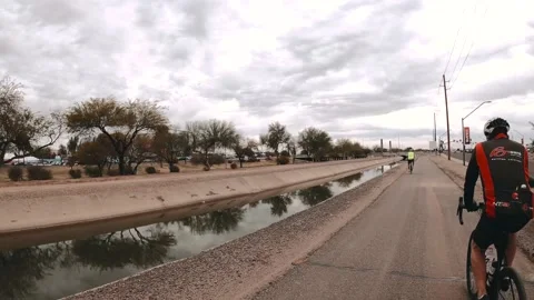 Biking to the Super Bowl Stock Footage 232945859