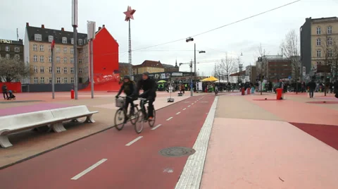 Biking through the park Stock Footage 36699199