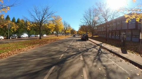 Biking in Vancouver Canada Fall - Clip 3 Stock Footage