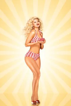 Bikini and coffee. Stock Photos
