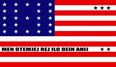 BIKINI ATOLL FLAG Stock Illustration