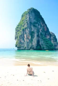 Bikini on the beach Stock Photos