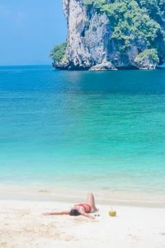 Bikini on the beach Foto stock
