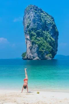 Bikini on the beach Foto stock