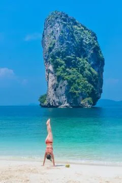 Bikini on the beach Stock Photos