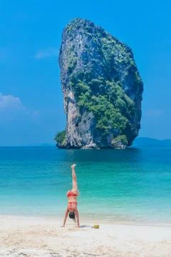 Bikini on the beach Stock Photos