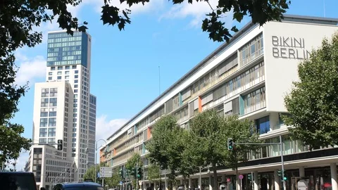 Bikini Berlin with traffic Stock Footage 78634894