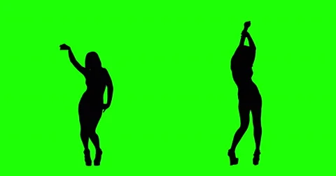 Bikini Dance on Green Screen Video stock 41773332