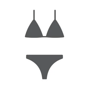 Bikini icon flat design Stock Illustration