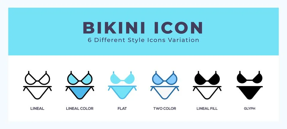 Bikini icon set. vector illustration. Illustrazione stock