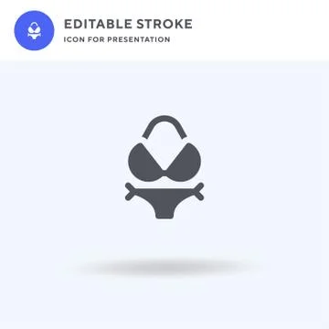 Bikini icon vector, filled flat sign, solid pictogram isolated on white, logo Illustrazione stock