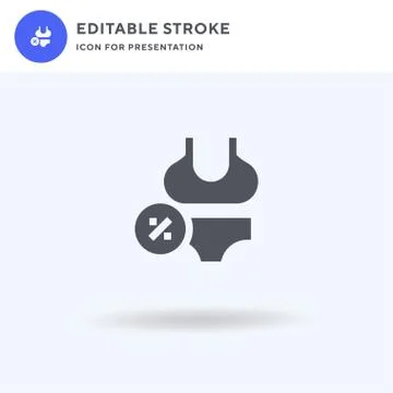 Bikini icon vector, filled flat sign, solid pictogram isolated on white, logo Stockillustratie