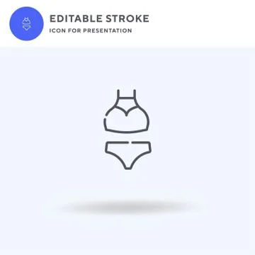 Bikini icon vector, filled flat sign, solid pictogram isolated on white, logo Stockillustratie