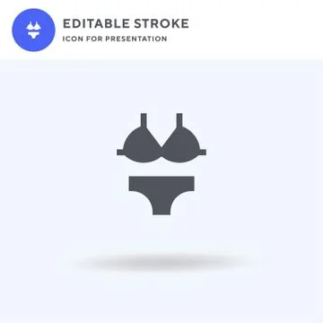 Bikini icon vector, filled flat sign, solid pictogram isolated on white, logo Stockillustratie