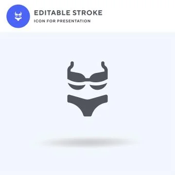 Bikini icon vector, filled flat sign, solid pictogram isolated on white, logo Stockillustratie