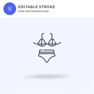 Bikini icon vector, filled flat sign, solid pictogram isolated on white, logo Stock Illustration