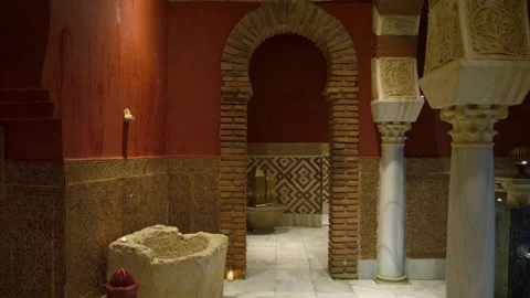 Bikini, Indoors, Day, Walking, Architecture, Door, Column, Latin, American, And, Stock Footage 94033191