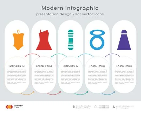 Bikini infographics design Stock Illustration