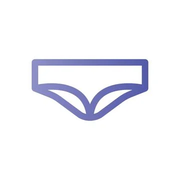 Bikini Line Gradient icon Stock Illustration