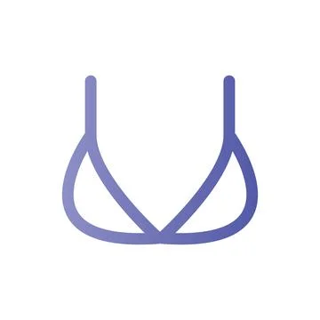 Bikini Line Gradient icon Stock Illustration