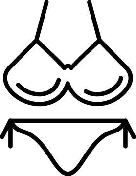 Bikini Line Icon Design Stock Illustration