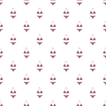 Bikini swimsuit seamless pattern background for summer vacation イラスト素材