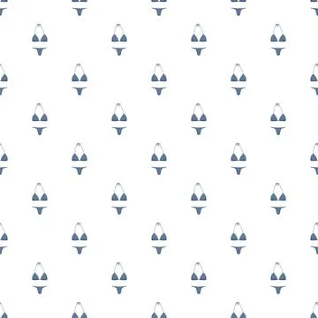 Bikini swimwear seamless pattern forming a fashion background Illustrazione stock