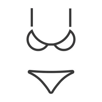 Bikini vector icon. Summer clothes for holidays. Stock Illustration