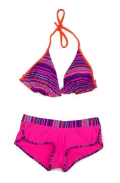 A Bikini on white with shadow Stock Photos