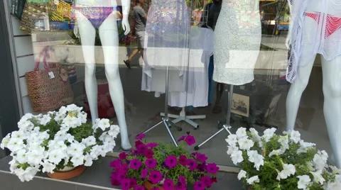 Bikini in the window Stock Footage 65614795