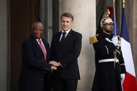 Bilateral meetings at the Elysee during the Paris Peace Forum, France - 30 Oct 2 Stock Photos
