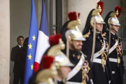 Bilateral meetings at the Elysee during the Paris Peace Forum, France - 30 Oct 2 Stock Photos